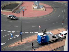 Murcia new part 12 - Ronda Levante and traffic circle seen from the hotel room at Hotel Nelva.